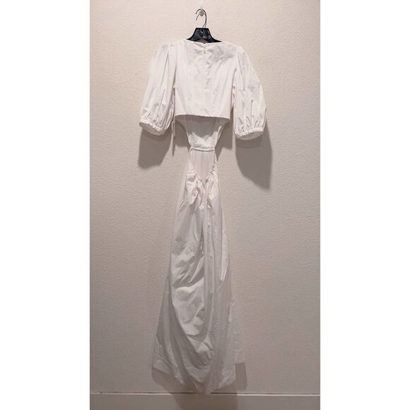 STAUD Astro Poplin Dress white US4 - Picture 10 of 13